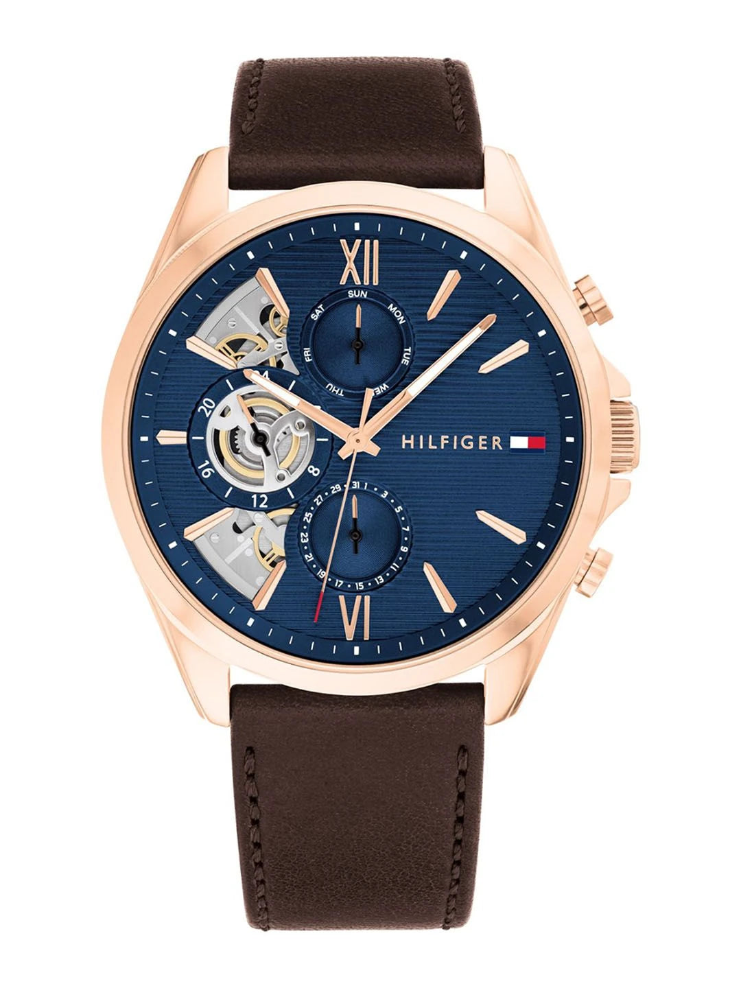 Tommy Hilfiger Dial & Leather Straps Chronograph Analogue Watch - TH1710645
