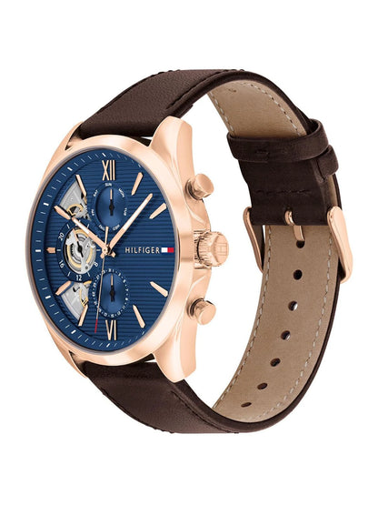 Tommy Hilfiger Dial & Leather Straps Chronograph Analogue Watch - TH1710645