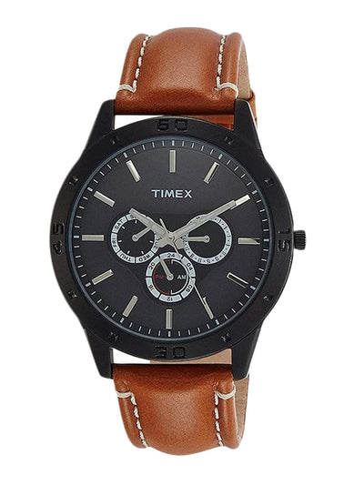 Timex Dial & Leather Strap Analogue Watch - TW000U913