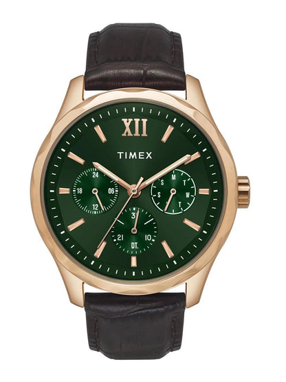 Timex Signio Round 44mm Green Dial Analog Watch - TW0TG7634