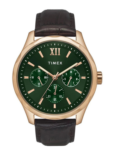 Timex Signio Round 44mm Green Dial Analog Watch - TW0TG7634
