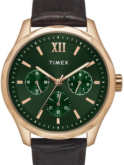 Timex Signio Round 44mm Green Dial Analog Watch - TW0TG7634