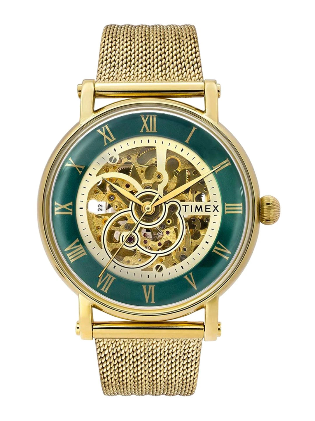 Timex Signio Round 21mm Green Dial Automatic Watch - TWEG16721