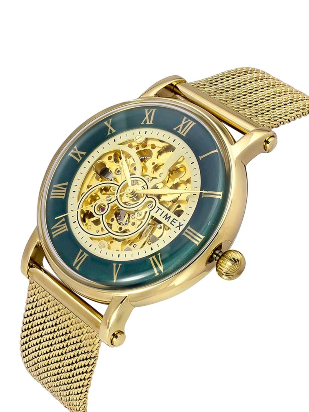 Timex Signio Round 21mm Green Dial Automatic Watch - TWEG16721