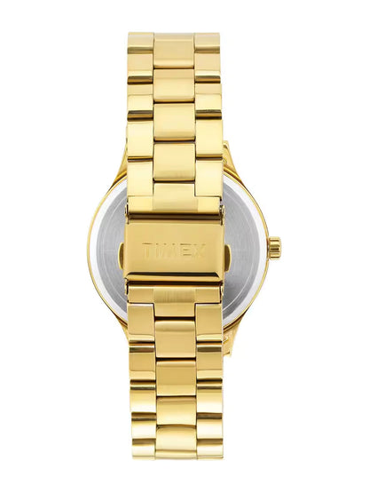 Timex Round Green Dial Analog Watch With Metal Strap - TWEG18445