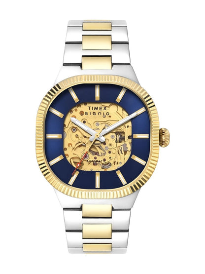 Timex Skeleton Dial & Bracelet Style Straps Analogue Automatic Motion Powered Watch - TWEG24700