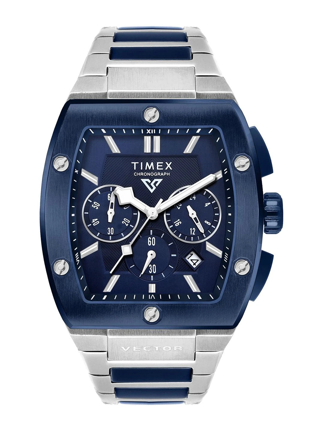 Timex Vector Rectangle 21mm Blue Dial Analog Watch - TWEG26202