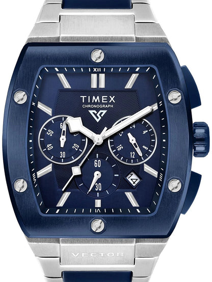 Timex Vector Rectangle 21mm Blue Dial Analog Watch - TWEG26202