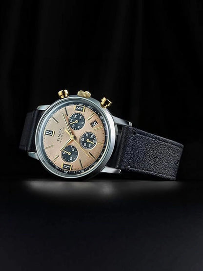 Timex Dial & Leather Straps Analogue Chronograph Watch - TWEG26709
