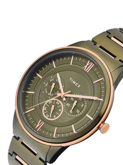 Timex Signio Round 42mm Green Dial Analog Watch - TWEG28002