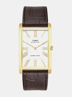 Timex Signio Rectangular White Dial Analog Watch - TWEG34300