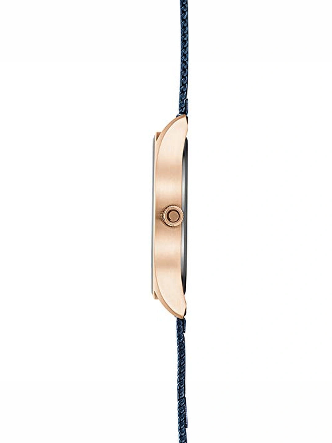 Obaku Round Blue Dial Analog Watch With Metal Strap - V235GXVLML