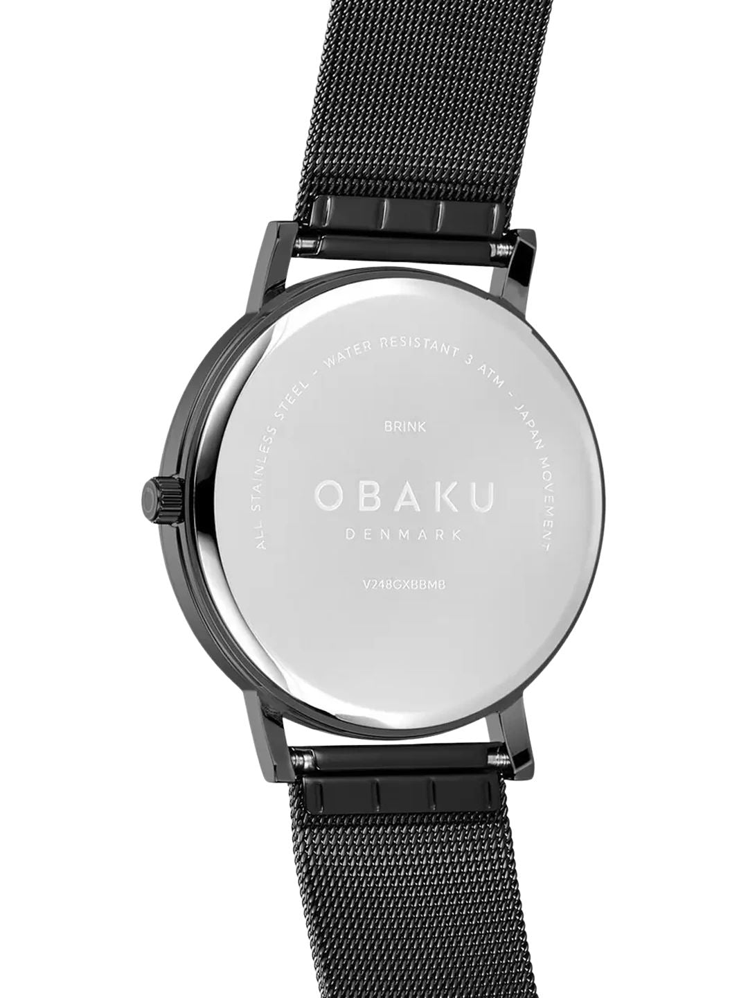 Obaku Round Black Dial Analog Watch With Metal Strap - V248GXBBMB