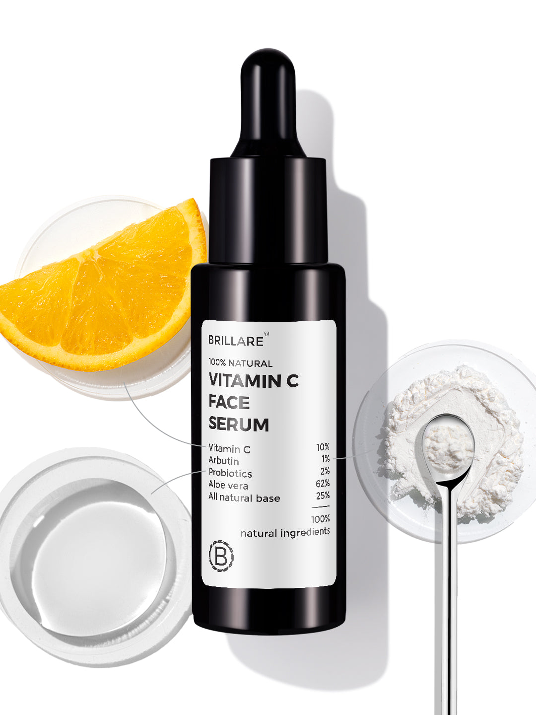 Brillare 10% Vitamin C Face Serum For Bright, Glowing Skin (30ml)
