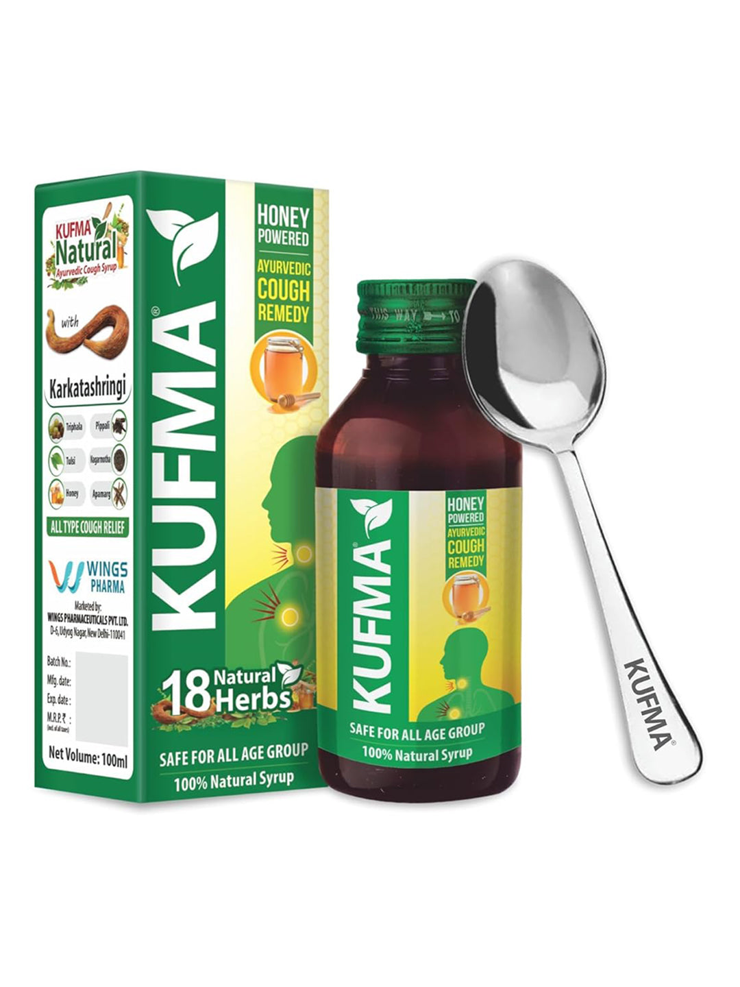 Wings Pharma Kufma Natural Ayurvedic Syrup (100 ml)