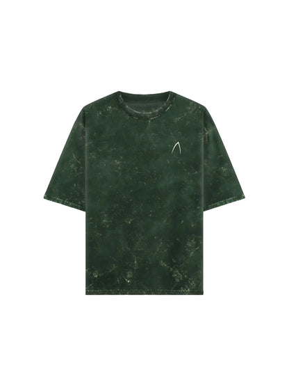 Arya Bottle Green Oversized Zodiac Pisces Print Half Sleeve Cotton T-Shirt