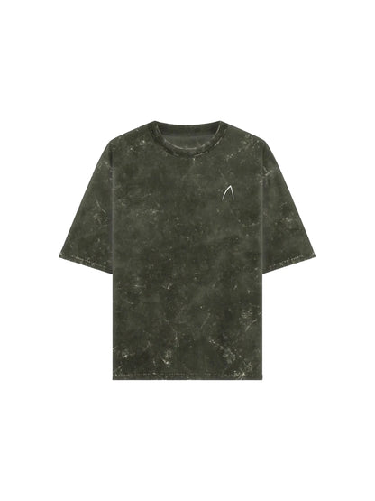 Arya Olive Green Oversized Zodiac Scorpio Print Half Sleeve Cotton T-Shirt